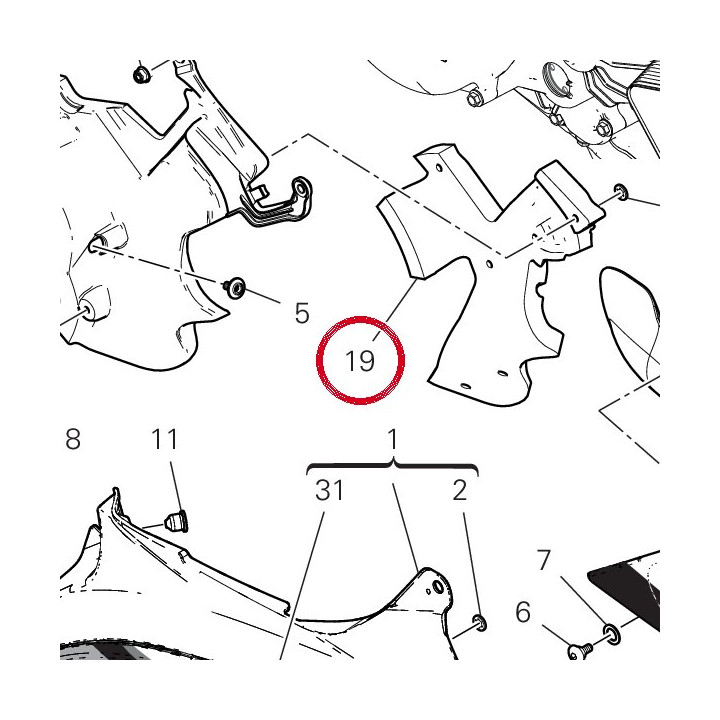 Panneau insonorisant — réf. 48611111A | Ducati Store