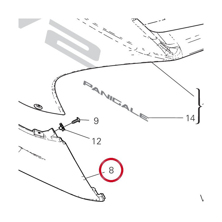 Demi-Carene inférieur — réf. 48013772AS | Ducati Store
