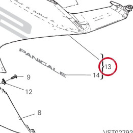 Demi-Carene supérieur — réf. 4801A861AS | Ducati Store
