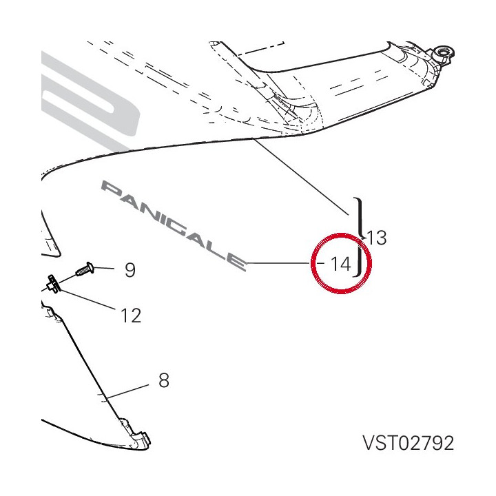 Decalcomanie Panigale V2 — réf. 4381D111AW | Ducati Store