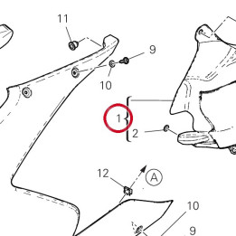 Estrattore carene gauche — réf. 4801B041AA | Ducati Store