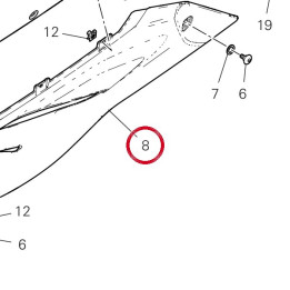 Carene inférieure gauche — réf. 48013761AB | Ducati Store