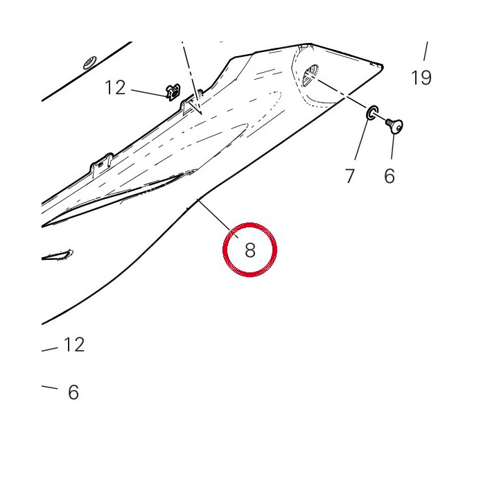 Demi-Carene inférieur — réf. 48013761AS | Ducati Store