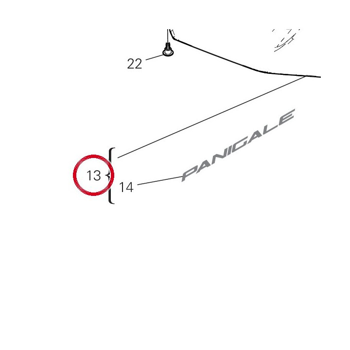 Demi-Carene supérieure — réf. 4801A871AS | Ducati Store