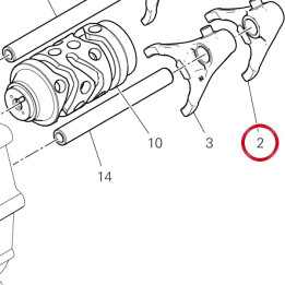 Fourche engrenement 1Ème — réf. 18010281D | Ducati Store