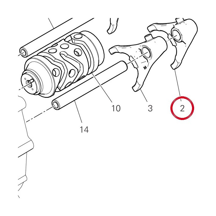 Fourche engrenement 1Ème — réf. 18010281D | Ducati Store