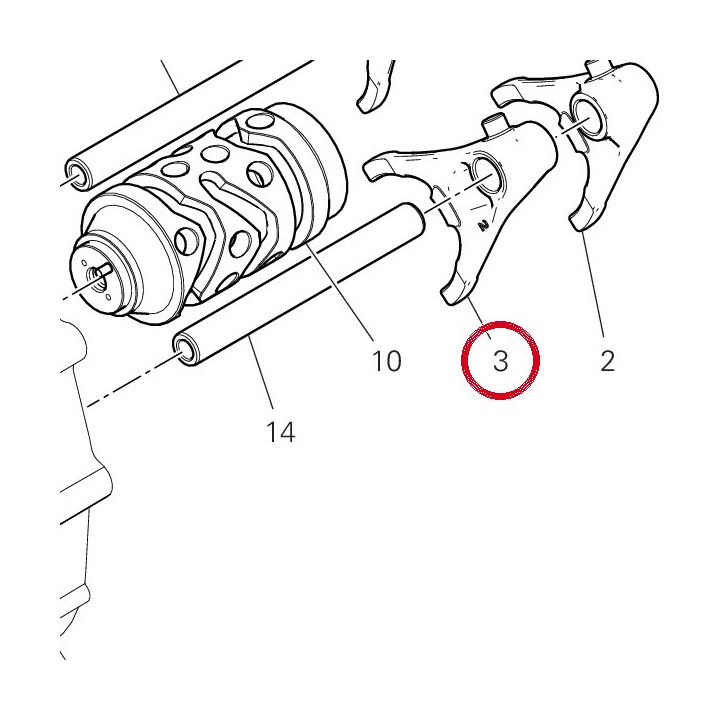 Fourche engrenement 2Ème — réf. 18010291D | Ducati Store