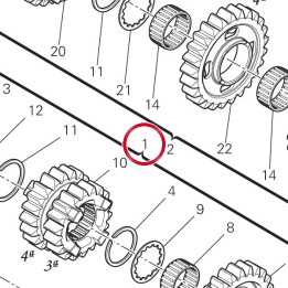 Arbre primaire complet — réf. 15021991A | Ducati Store