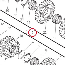 Arbre secondaire complet — réf. 15022001A | Ducati Store