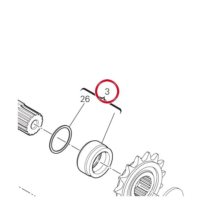 Entretoise pignon chaîne — réf. 71320021C | Ducati Store
