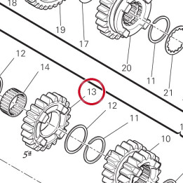 Engrenage conducteur 5Ème — réf. 17213192A | Ducati Store