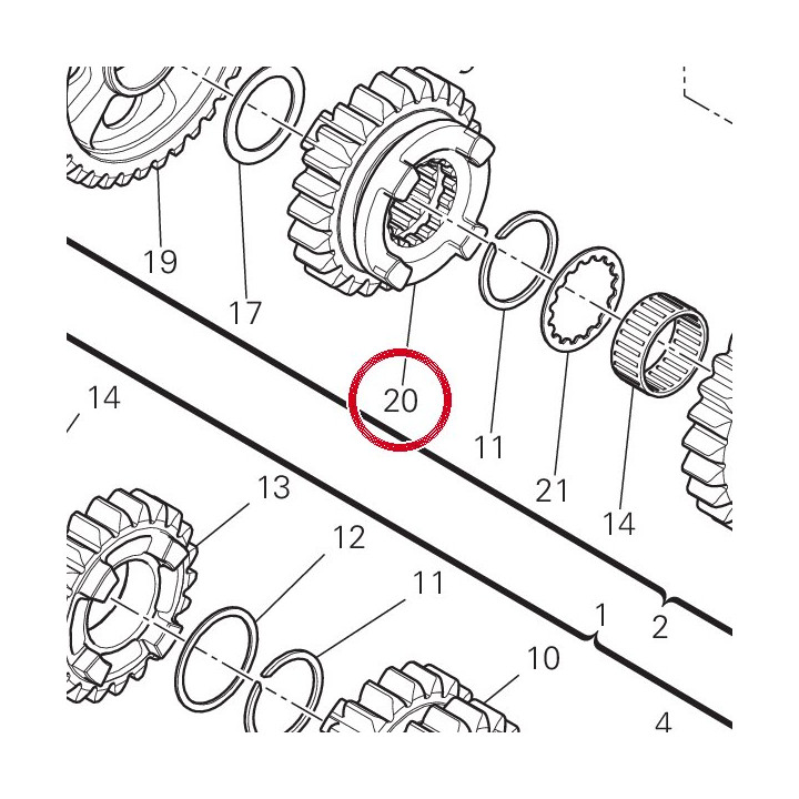 Engrenage entraine 5Ème — réf. 17213252A | Ducati Store