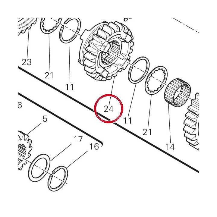 Engrenage entraine 6Ème — réf. 17213262A | Ducati Store