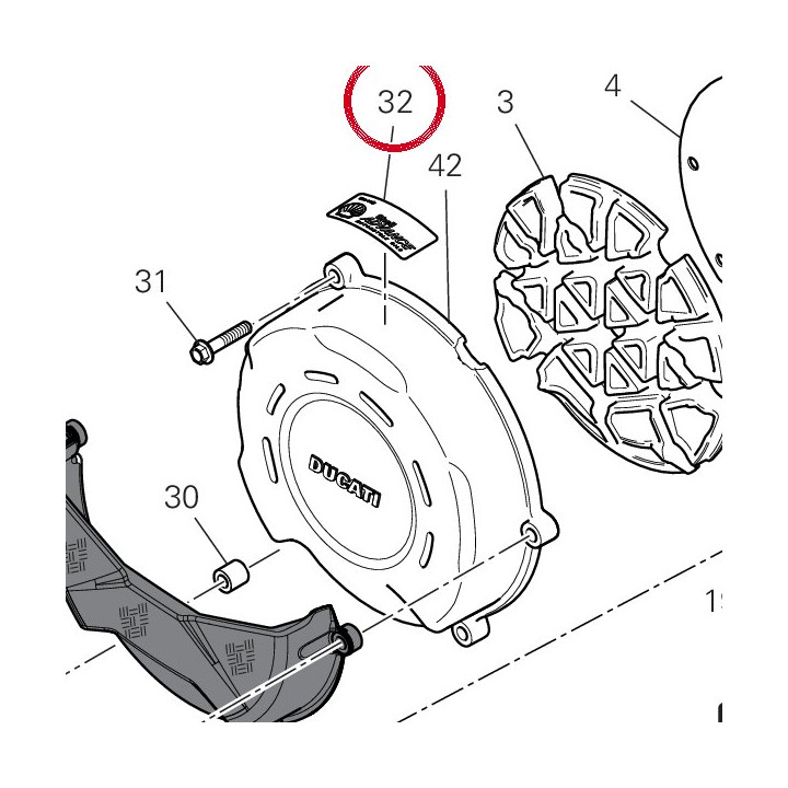 Decalcomanie "Shell ultra" — réf. 43312502C | Ducati Store