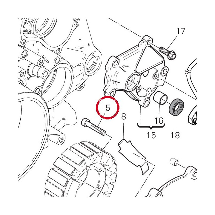 Vis tcei M6X40 77150738B — réf. 77150738B | Ducati Store