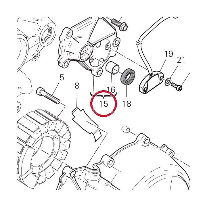 Couvercle commande boîte — réf. 24723655C | Ducati Store