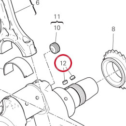 Clé woodruff 4X4X8 68010011B — réf. 68010011B | Ducati Store