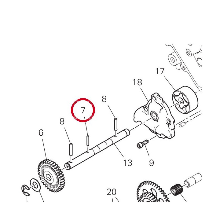 Rouleau 70450051A — réf. 70450051A | Ducati Store