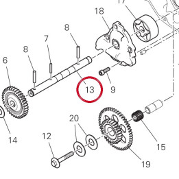 Arbre de commande pompe ╖ — réf. 14710903A | Ducati Store