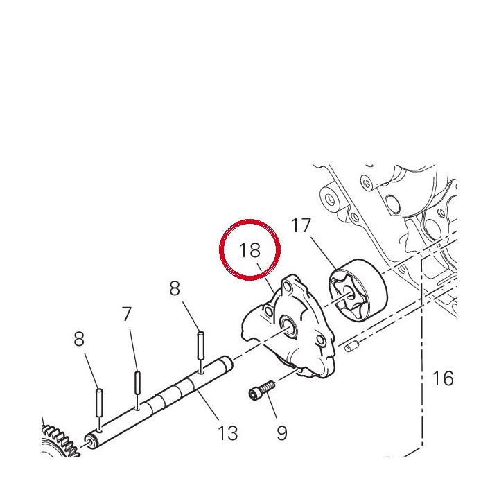 Couvercle pompe huile — réf. 24723713A | Ducati Store