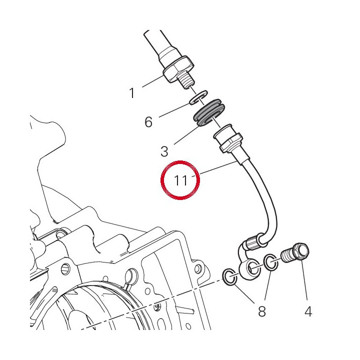 Tuyau pressione huile — réf. 87721562A | Ducati Store