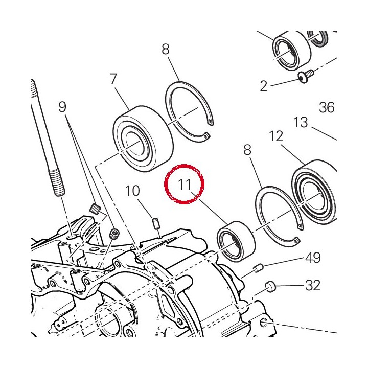 Roulement 70240251B — réf. 70240251B | Ducati Store