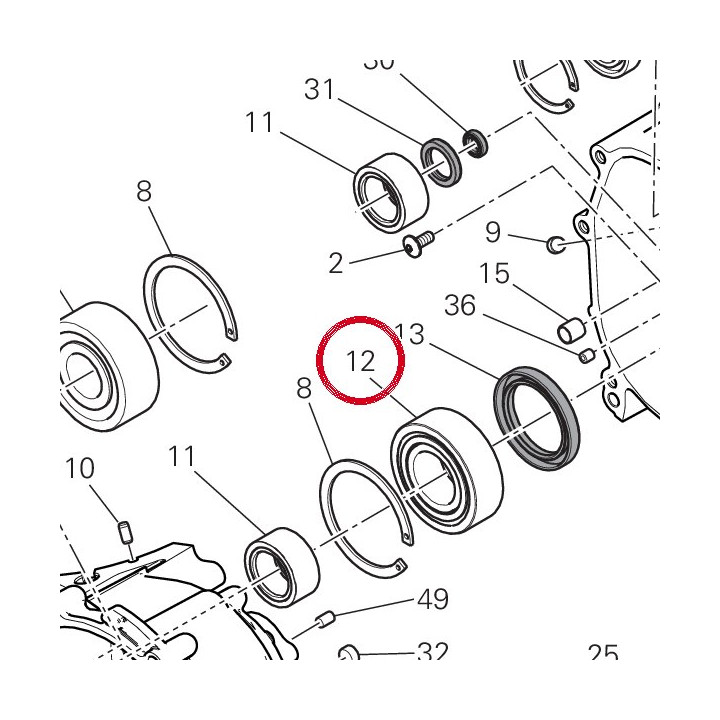 Roulement à rouleaux — réf. 70241091B | Ducati Store