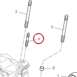 Goujon fixation cylindre — réf. 76610801A | Ducati Store