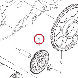 Engrenage entra╫ne double — réf. 17610221A | Ducati Store
