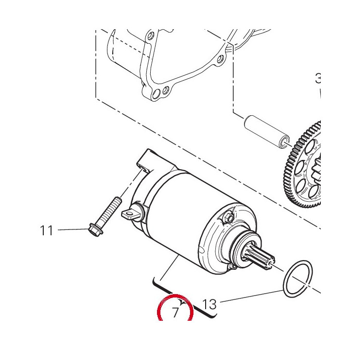 Démarreur complet 27040132B — réf. 27040132B | Ducati Store