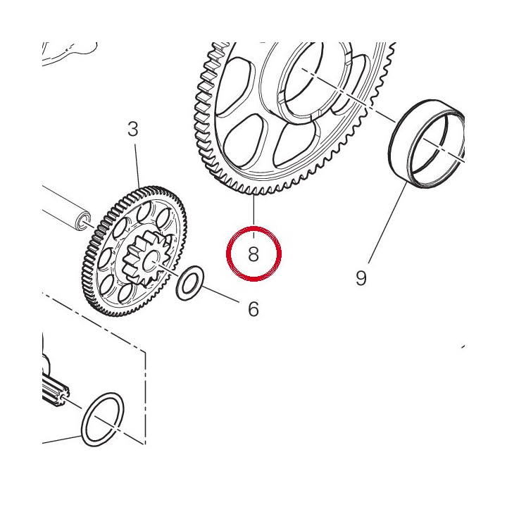 Engranage conduit 173Z0031A — réf. 173Z0031A | Ducati Store