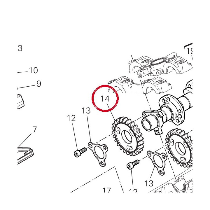 Engrenage D30 17111301A — réf. 17111301A | Ducati Store