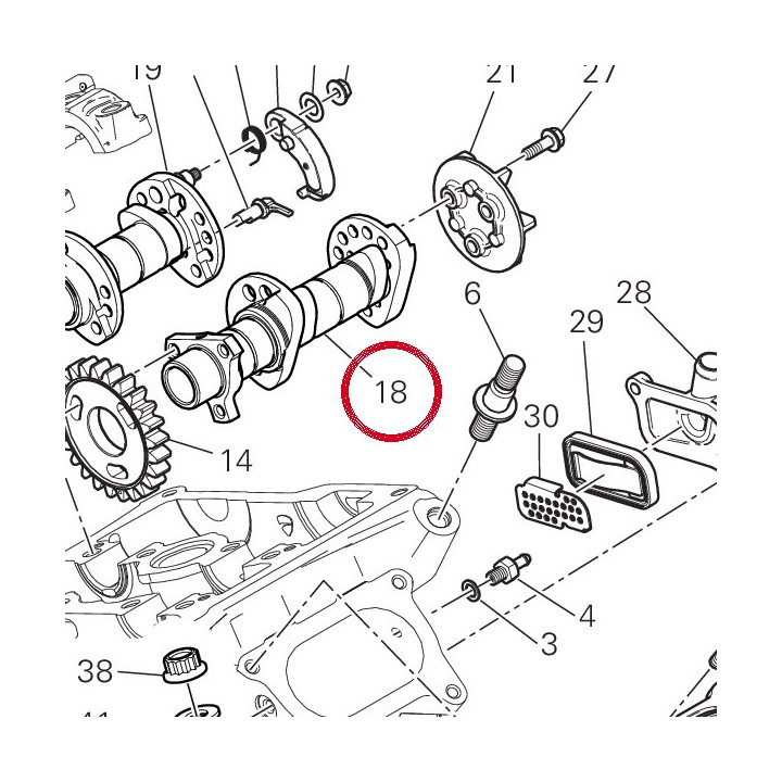 Arbre distribution — réf. 14815051A | Ducati Store