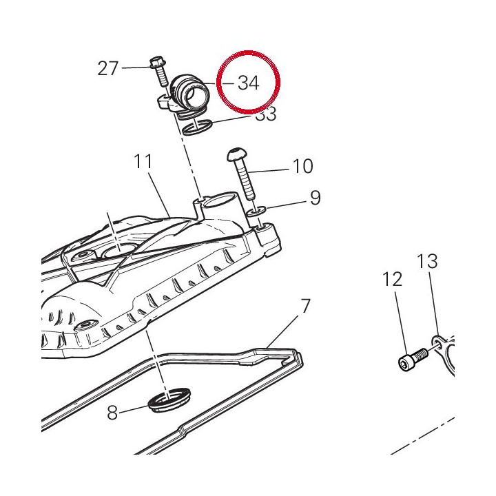Raccord evacuation Blow-By — réf. 81413531A | Ducati Store