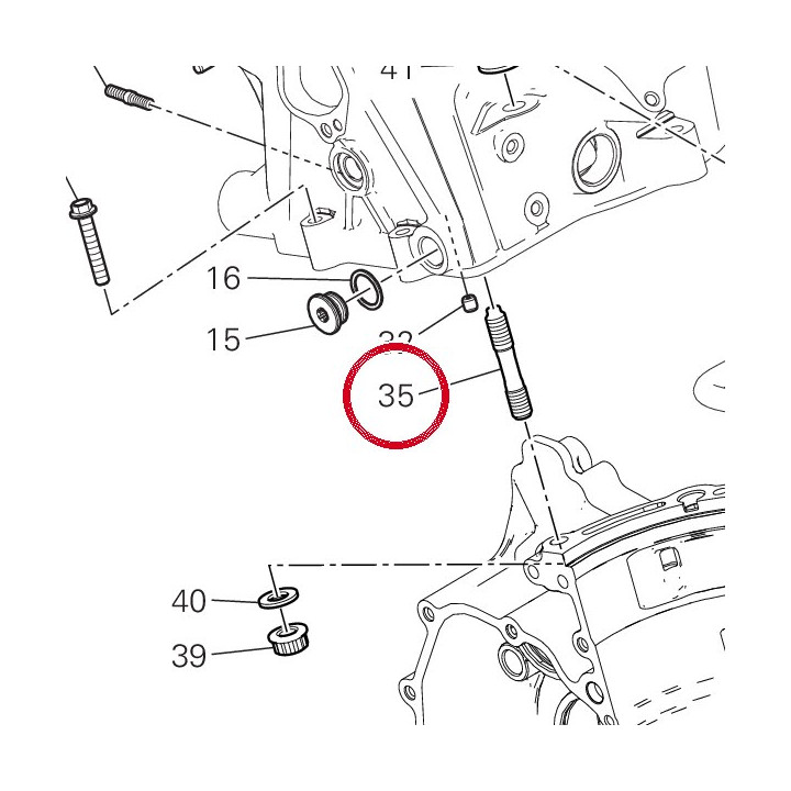 Goujon fixation cylindre — réf. 76610811A | Ducati Store