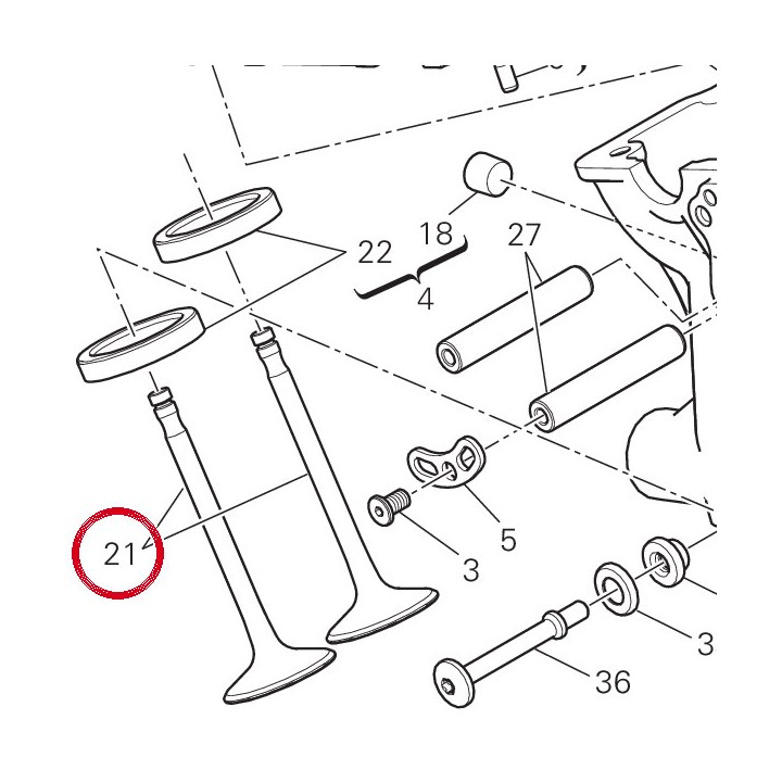 Soupape dechappement — réf. 21111001A | Ducati Store