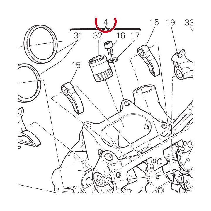 Culasse horizontale — réf. 30123282F | Ducati Store