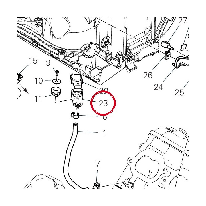 Brida sonde pression — réf. 81417044AA | Ducati Store