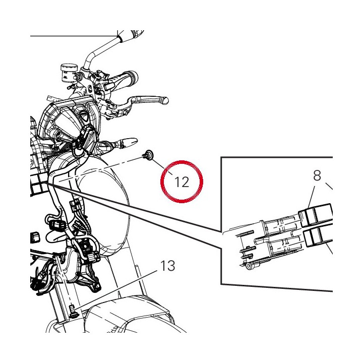 Vis M5X9 77211131A — réf. 77211131A | Ducati Store