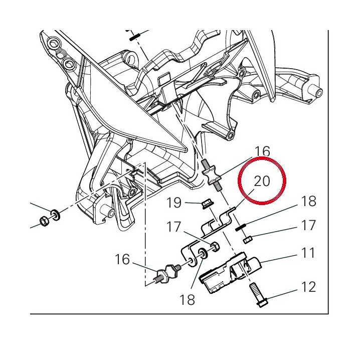 Equerre 8301H771AA — réf. 8301H771AA | Ducati Store