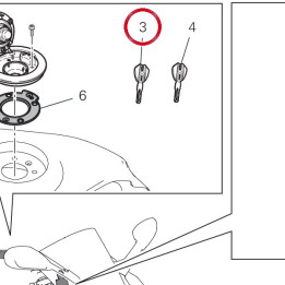 Clé avec transpondeur actif — réf. 59840571B | Ducati Store