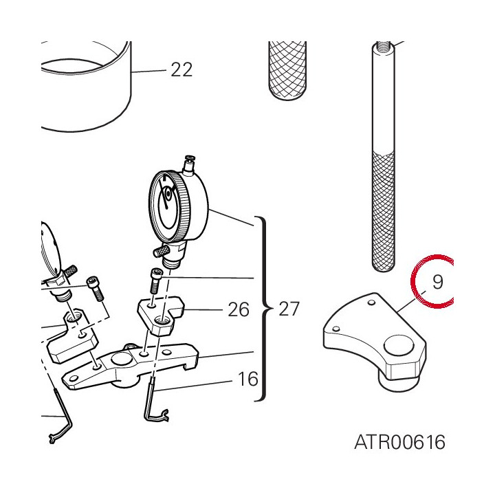 Outil de centrage arbre — réf. 887133549 | Ducati Store