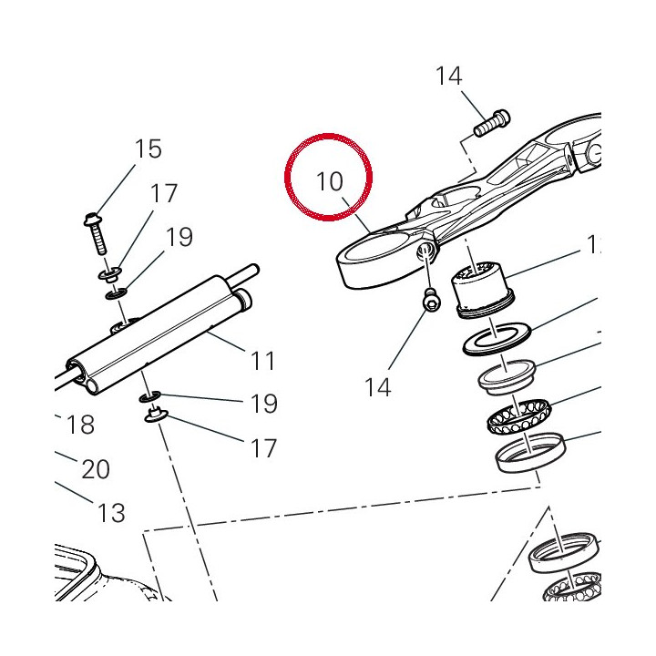 Tête de direction — réf. 34111872AA | Ducati Store