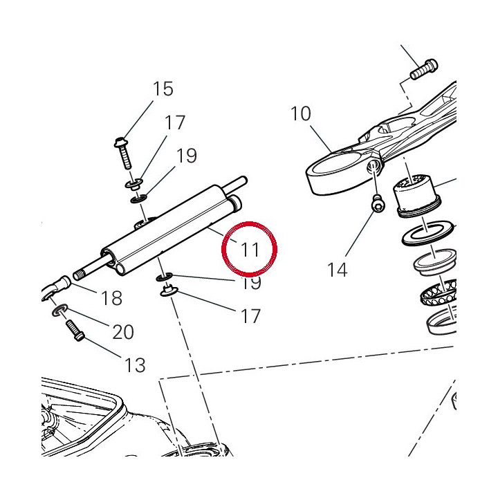 Amortisseur de direction — réf. 36420202A | Ducati Store