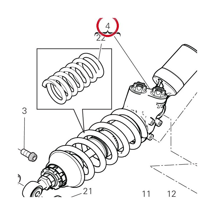 Amortisseur arrière Öhlins — réf. 36521773A | Ducati Store