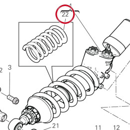 Ressort amortisseur arrière — réf. 36640471A | Ducati Store