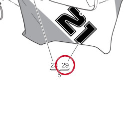 Decalcomanie "21" 4381G141A — réf. 4381G141A | Ducati Store