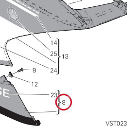 Demi-Carene inférieur — réf. 48013772AD | Ducati Store