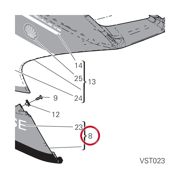 Demi-Carene inférieur — réf. 48013772AD | Ducati Store