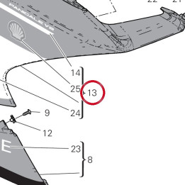 Demi-Carene supérieur — réf. 4801A861AD | Ducati Store